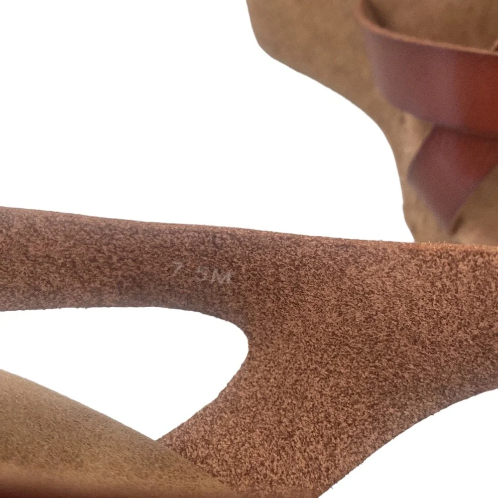 Altar’d State Aubrey Brown Leather Wedge Sandals